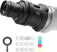 WELLMAKING S-80 Bowens Mount Optical Conical Snoot Kit with Adjustable Focus & 38° Optical Lens – Pr