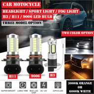 Car Led Bulb H11 H8 H3 9006 Sport Light Fog Lamp Headlight Amber Motorcycle Lampu Led Mentol Kereta