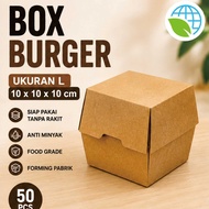 Burger Box - Burger Box - Burger Box - Brown KRAFT - L (50 pcs) food container