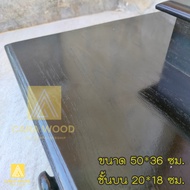 CR.W หิ้งพระติดผนังงานไม้สัก หิ้งพระบูชา ขนาด 50*36 ซม. หิ้งวางพระ สีดำ Buddha shelf.