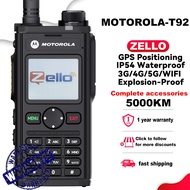 ZELLO Motorola Walkie Talkie 5000KM T92  GPS Network Radio Long Range Internet Intercom IP54 Waterpr