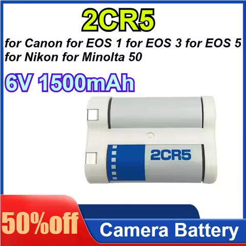 2CR5 6V 1500mAh for Canon for EOS 1 for EOS 3 for EOS 5 55 650 1000s 10QD 100QD EOS1v for Nikon for