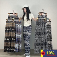 Thailand Elephant Wide Leg Pants Beach Shorts for Women Summer Thin High Waist Slimming Straight Pan