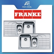 FRANKE ZOX 651 LEFT / RIGHT DRAINER 100CM DOUBLE BOWL STAINLESS STEEL KITCHEN SINK