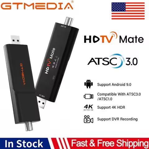 GTMEDIA HDTV Mate TV Stick 4K UlHD ATSC 3.0 USB Tuner Stick Support Android 9 Devices TV Dongle Comp