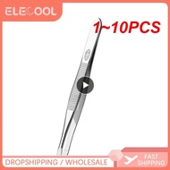 【Worldwide Delivery】 1~10pcs Eyebrow Hair Tweezers Professional Eyebrow Hair Removal Tweezer Flat Tip Tool Stainless Steel Convenient Small Tool