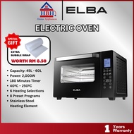 Elba Digital Electric Oven EEO-J4591D(BK) | EEO-J6091D(BK) | 45L | 60L | 6 Heating Selections | 8 Pr