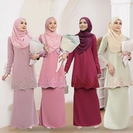 Ironless Baju Kurung Sedondon Moden Baju Raya 2024 Ibu Anak Lace Baju Tunang Bridesmaid