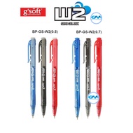 G'SOFT BP-GS-W2 Semi Gel Ink Pen 0.5mm / 0.7mm (Black Blue Red) 1 Pcs | Gsoft Ball Pen