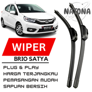 Wiper Depan Mobil Brio Satya 1 Set Kanan Kiri Wiper Brio 2015 Wiper Brio 2014 Frameless Wiper Mobil 