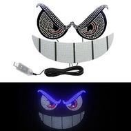 2pcs USB Dynamic Devil Eyes Light For Cars LED Matrix Pixel Panel RGB Screen LED Display Animated Ca