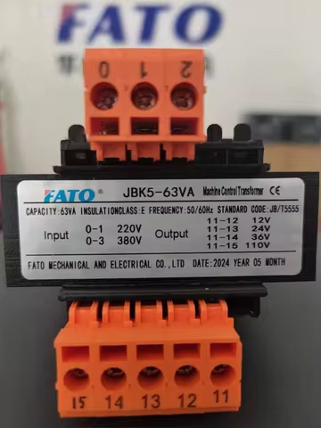machine tool control transformer JBK5-63VA 63W control power transformer input 380V ±5% output220V 2