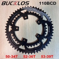 BUCKLOS 110 BCD Chainring 34T 36T 39T 50T 52T 53T Narrow Wide Star Road Bike Crown 5 Bolts Front Sta
