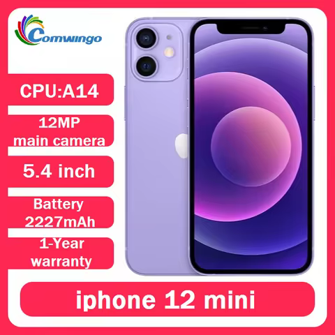Original iPhone 12 Mini 5G Mobile phone 4GB&64/128/256GB IOS A14 5.4'' Dual 12MP APPLE used Cellphon