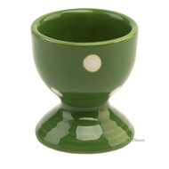 【Thriving】 Porcelain Egg Holder Ceramic Egg Cups With White Dot 4pcs/lot