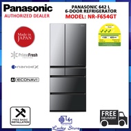 (BULKY)PANASONIC NR-F654GT 642L 6-DOOR REFRIGERATOR, PRIME FRESH FREEZING TECHNOLOGY, NANOE X TECHNOLOGY, 1YEAR WARRANTY