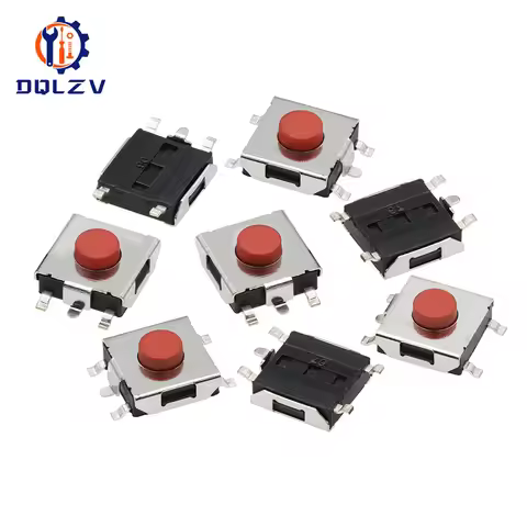 6*6*3.1MM SMD Switch 5Pin Touch Micro Switch Push Button Switches Red SMD Tact Switch