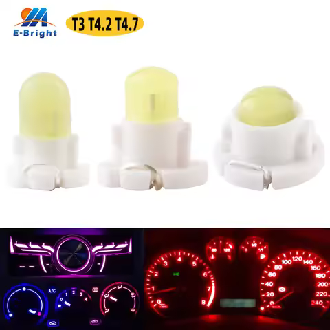 10PCS T3 T4.2 T4.7 COB SMD F8 Dashboard LED Bulbs Map Warning Indicator Interior Lights For Car Vehi