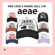 [aeae] WEB LOGO TWO TONE BALL CAP/  5 PANNEL BALL CAP