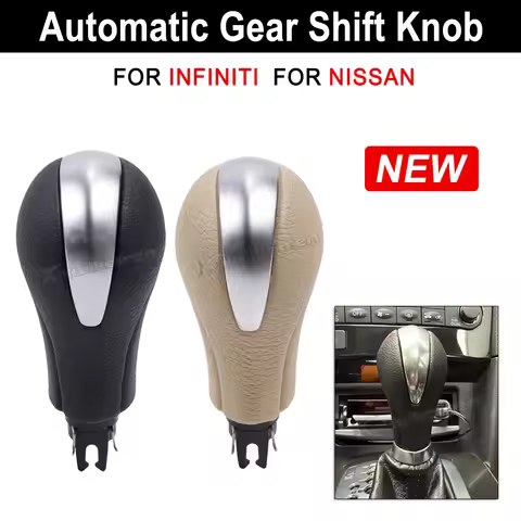 Black Beige Automatic Gear Shift Knob For Nissan Patrol Y62 Nissan Infiniti G25 G37 FX37 EX37 QX70 Q