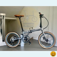 Fnhon Gust 20” • 9 Speeds Sensah • Loud hub • Foldable Folding Foldie Fold Bike Bicycle • 20” inches 406 • Battleship Grey • Crius Velocity Master Blast Tornado Dahon Tern Bifold • Customise My Bicycle •