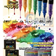 [ENMY] ENMY Marker Pen - Dark Ink, Sharp Drawing, High Durability, Diverse Colors for Art 24/36/48/6