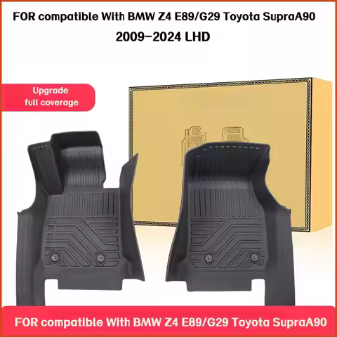 TPE Floor Mats compatible with For BMW Z4 E89/G29 SupraA90 2009-2024 LHD Full Coverage Waterproof Su