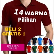 (PROMO BELI 2 GRATIS 1) KAOS POLO PRIA/KAOS KRAH | Baju polo pria