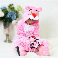 Pink Panther Cartoon Onesie Sleepwear Kid Boy Girl Xmas Cosplay Costume Animal Pajamas