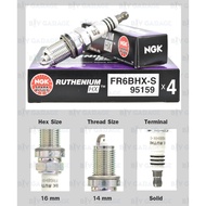 NGK Spark Plug Ruthenium FR6BHX-S Upgrade BKR6E/BKE6EGP/BKR6EIX-Made in Japan