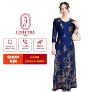 Middle-aged Dress (VIP 33) Big Size Bright Youthful Colors Elegant Patterns for Work and Party for L