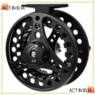ACTINIDIARA Fly Reel, 5/6 WT 85mm Diameter Fly Fishing Reel, Durable Aluminum Alloy 2+1BB Bearings F