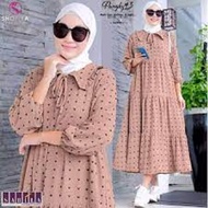 gamis crinkle airflow uragiri maxi //Baju Muslim Wanita Pungky Midi Dress // midi dress Viscose Orin
