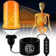12ft Skeleton Light Kit β Skelly Light Kit with Flickering Flame, ETL-Certified & Adjustable Timer f