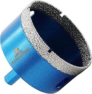 Dry Diamond Core Drill Bit,BRSCHNITT 68mm Diamond Hole Saw Core Drill Bit with Triangle Shank for Po