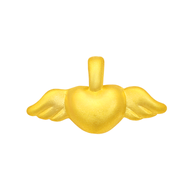TAKA Jewellery 999 Pure Gold Mini Angel Heart Pendant