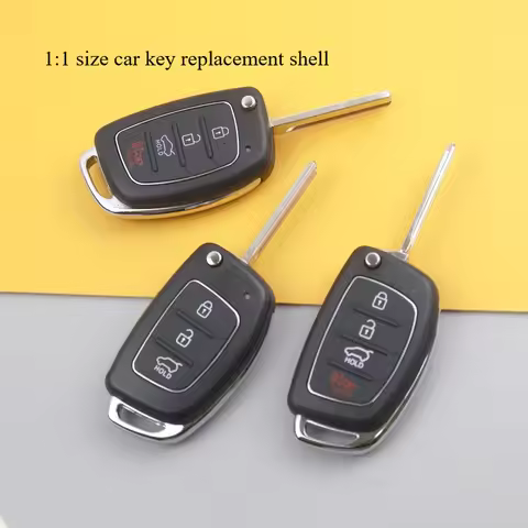 Car Key Fob Housing Case Shell for Hyundai IX35 Ix45 Mistra Accent I40 Solaris Elantra Verna Anahtar