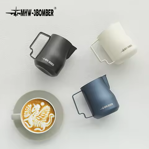 MHW-3BOMBER 350ml 450ml Turbo Milk Frothing Pitcher Steaming Pitchers Professional Milk Foam Jug Hom