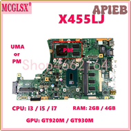 APIEB เมนบอร์ด CPU X455LJ I3/I5/I7สำหรับ ASUS X455L X455LF X455LJ X455LB A455L F454L X455LA X455LN เมนบอร์ดแล็ปท็อป X455LNB MNAER