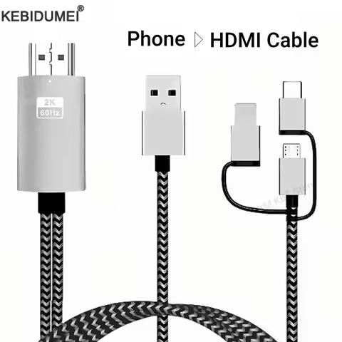 3 in 1 HDMI Cable Phone to TV Converter Cable for IPhone for Samsung Huawei Phone Screen Connect To 