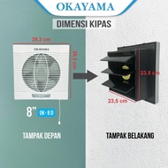 Y-76 Exhaust Fan/ Hexos Wall Okayama 8/10/12 Inch - Ok8D/ Ok10D / Ok12D Room Air Suction Will Not Ho