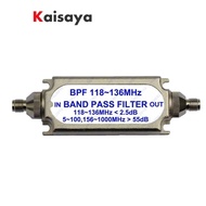 New SMA bandpass filter BPF 118-136MHz for aeronautical band A6-011 Y