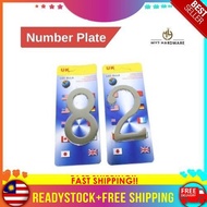 Nombor Rumah House Number Single No Plate 0-9