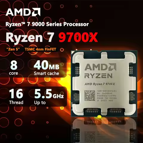 AMD Ryzen 7 9700X Processor 8 Cores 16 Threads Zen 5 Processor Architecture 32 MB L3 Cache AM5 CPU S