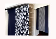 blue wave noren curtain, Japanese noren order made, noren curtain, japanese fabric, japanese door noren, wall tapestry,