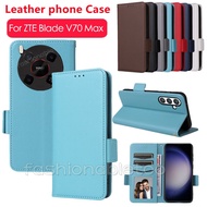 Flip Leather Phone Case For ZTE Blade V70 Max Design V70Max V70Design V 70 BladeV70Max BladeV70Desig