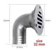 Marine Hardware 316 Stainless Steel 32MM/38MM Doats Floor Deck Cockpit Drain Scupper One-piece Curve