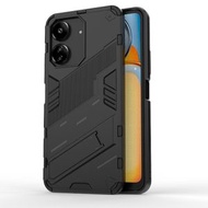 全城熱賣 - 適用於小米 Redmi 13C 5G / 4G國外版 朋克鎧甲PC + TPU防摔組合殼帶摺疊支架（黑色）