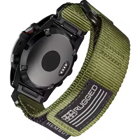 HEMSUT Straps For Garmin Nylon Sports Military Wrist Strap Compatible Fenix/Forerunner/MK3/Approach/