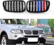 Grille for BMW X3 E83 2007-2010, 1 Pair Car Front Kidney Grille Grills Hood Grill
